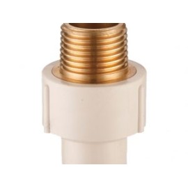 Adaptador macho con inserto metálico